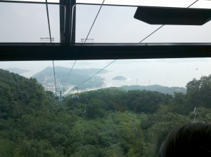 普陀山上的缆车